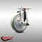 Service Caster 5 Inch 316SS Gray Polyurethane Wheel Swivel Top Plate Caster with Brake SCC SCC-SS31620S514-PPUB-TLB - alternate 5